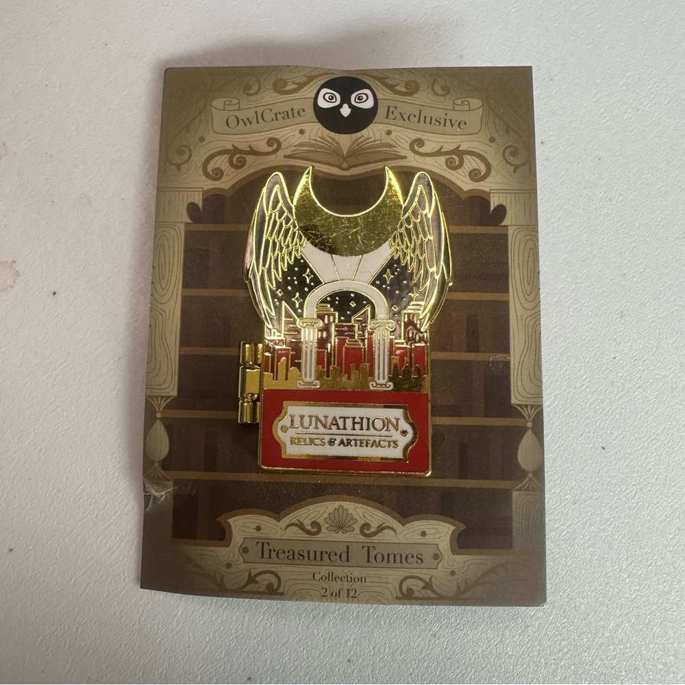 OwlCrate Crescent City Treasured Tomes Enamel Pin Exclusive